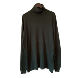 United Colors Of Benetton Vintage 80s Turtleneck Long Sleeve, Forest Green- M